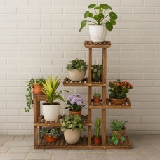 Neo 6 Tier Wooden Indoor Outdoor Shelf Plant Stand Display Rack